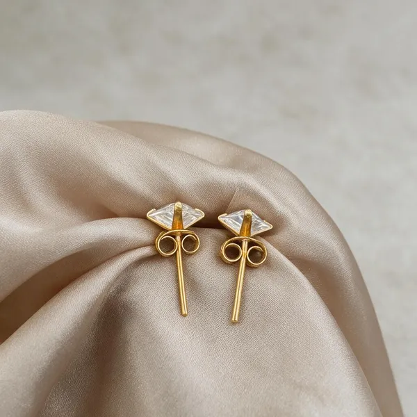 Gold_Tone_Geometric_Stud_Earrings_For_Women