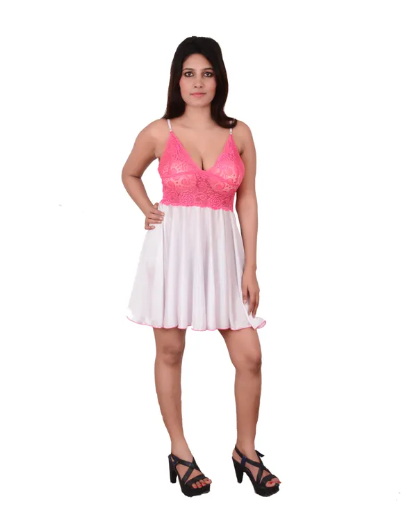 Satin_Baby_Doll_Dresses_With_Panty_Multicolor