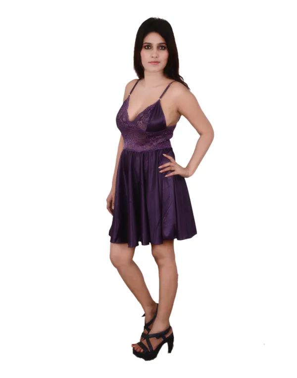 Satin_Baby_Doll_Dresses_With_Panty_Purple