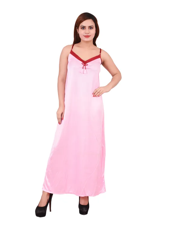 Satin_Nighty_And_Night_Gowns_Maroon