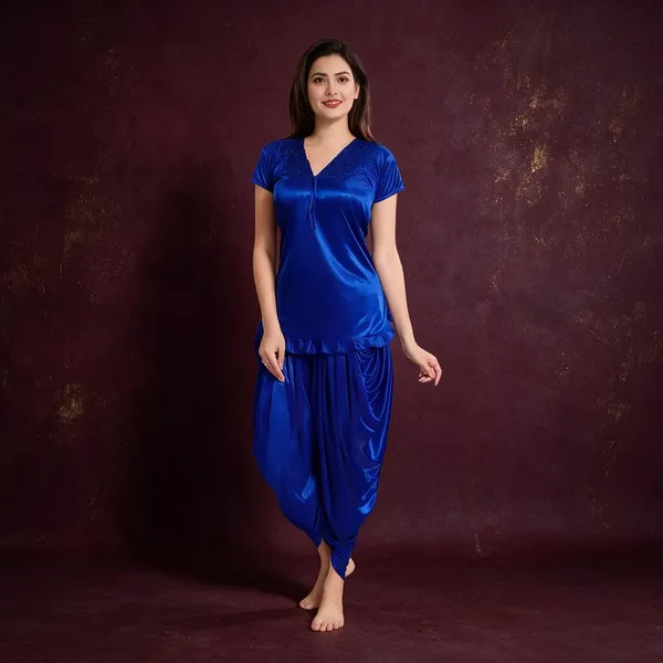 Blue_Satin_Relaxed_Fit_Night_Suit_for_Women