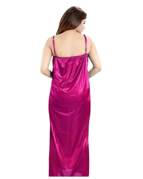 Magenta_Satin_Nightdress_for_Women