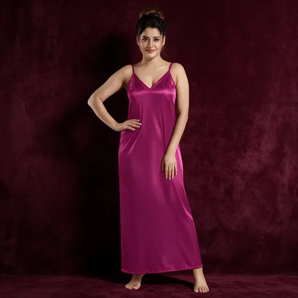 Pink_Satin_Relaxed_Fit_Four-Piece_Nightwear_Set_for_Women