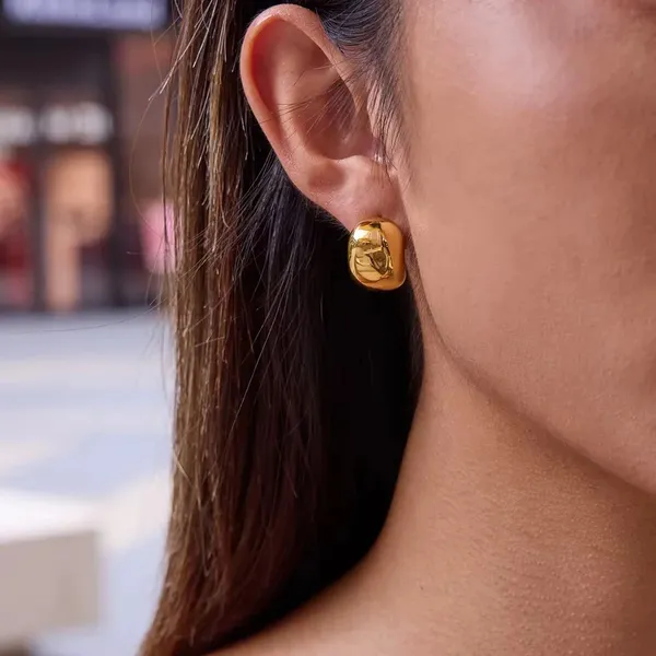 Gold_Tone_Chunky_Stud_Earrings_for_Women