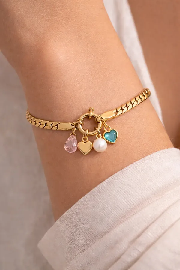 Gold_Tone_Chain_Charm_Bracelet_for_Women