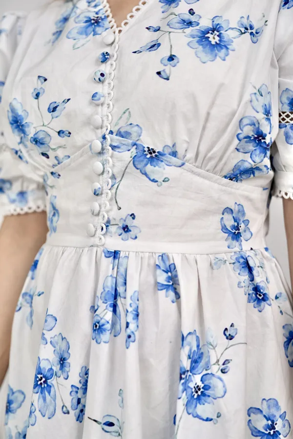 White_Floral_Fit_And_Flare_Dress_for_Women