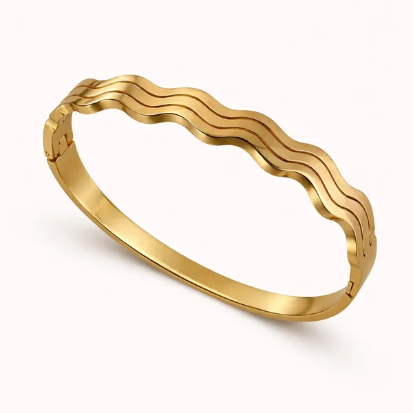 Gold_Tone_Wavy_Metal_Bracelet_for_Women