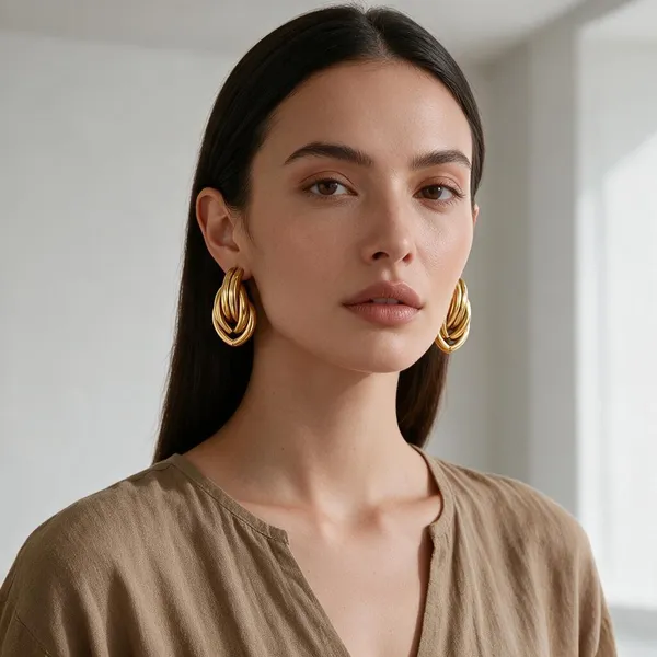 Gold_Tone_Interwoven_Statement_Earrings_for_Women