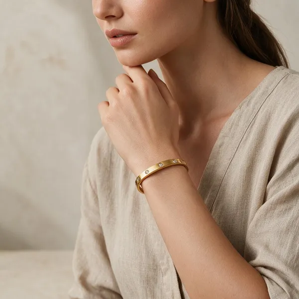 Gold-Tone_Crystal_Studded_Bangle_for_Women