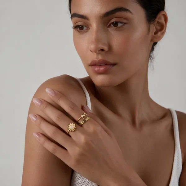 Gold_Tone_Sun_Moon_And_Star_Rings_Set_for_Women