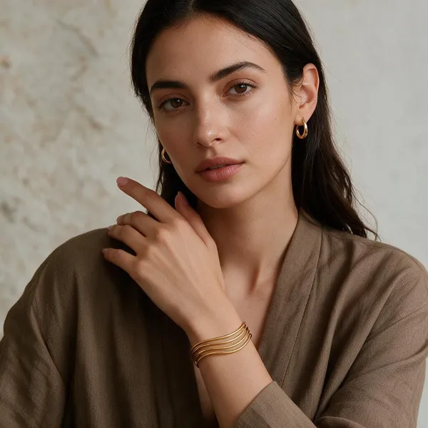 Gold_Tone_Multi_Wire_Cuff_Bracelet_for_Women
