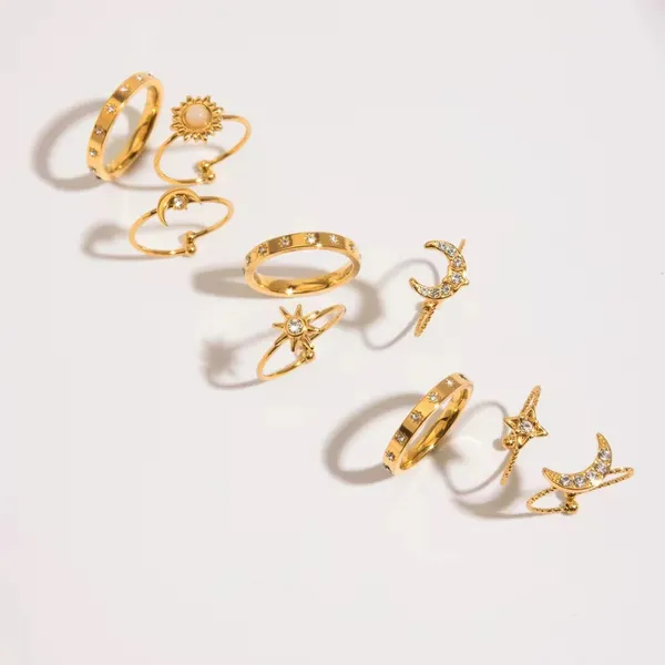 Gold_Tone_Sun_Moon_And_Star_Rings_Set_for_Women