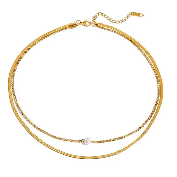 Gold_Tone_Double_Layer_Pearl_Necklace_for_Women