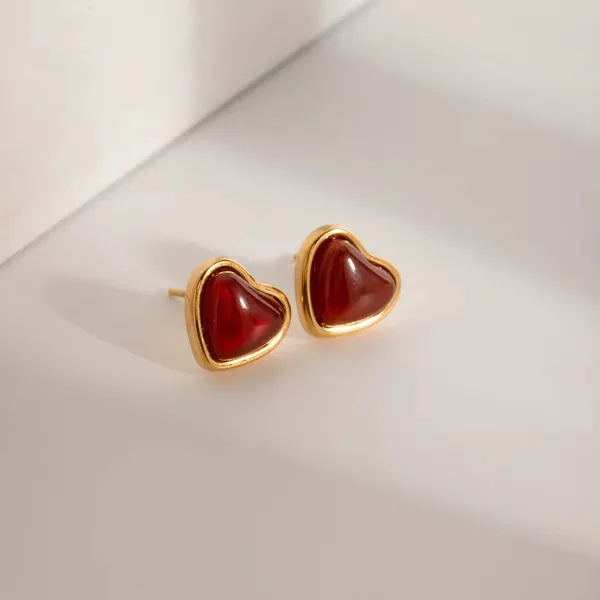 Red_Gold-Tone_Heart_Stud_Earrings_for_Women