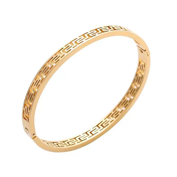 Gold-Tone_Geometric_Pattern_Bangle_for_Women