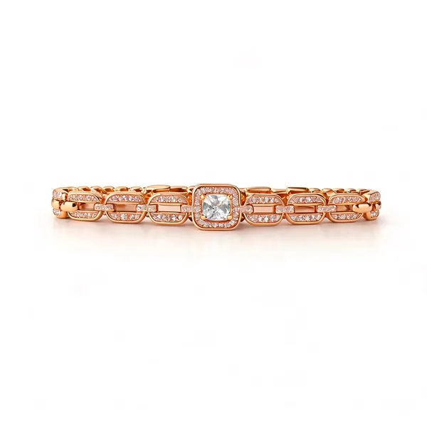 Gold_Tone_Link_With_Clear_Stone_Centerpiece_Bracelet_for_Women