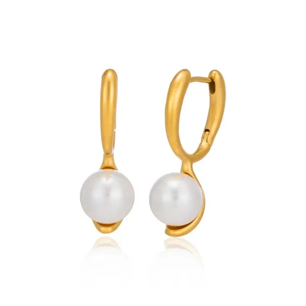 Gold_Tone_Pearl_Necklace_And_Hoop_Earrings_Set_for_Women