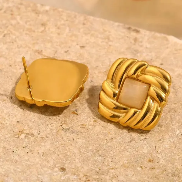 Gold_Tone_Square_Stud_Earrings_for_Women