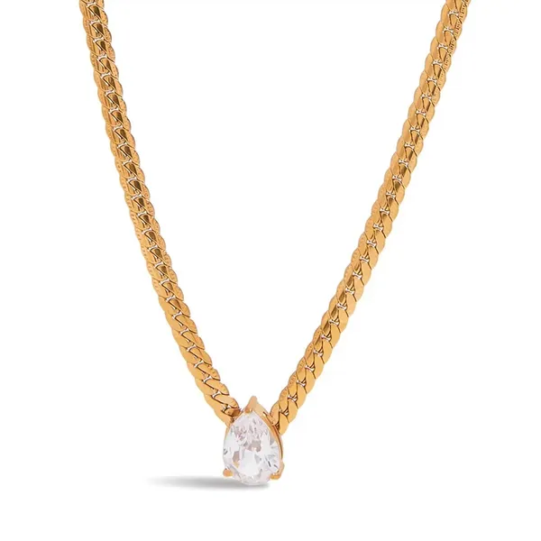 Gold_Tone_Teardrop_Pendant_Necklace_for_Women