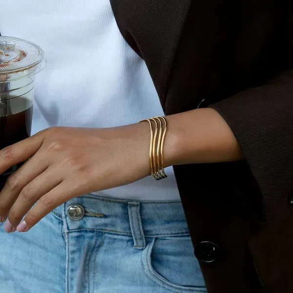 Gold_Tone_Multi_Wire_Cuff_Bracelet_for_Women