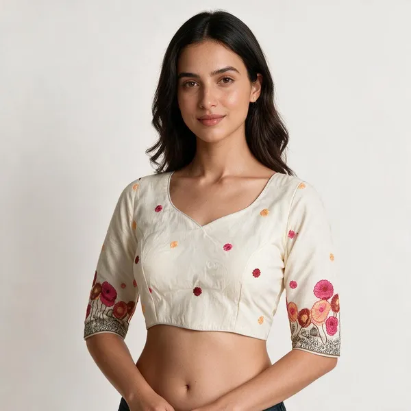 Pink_Cotton_V-Neck_Full_Sleeve_Embroidered_Blouse_For_Women