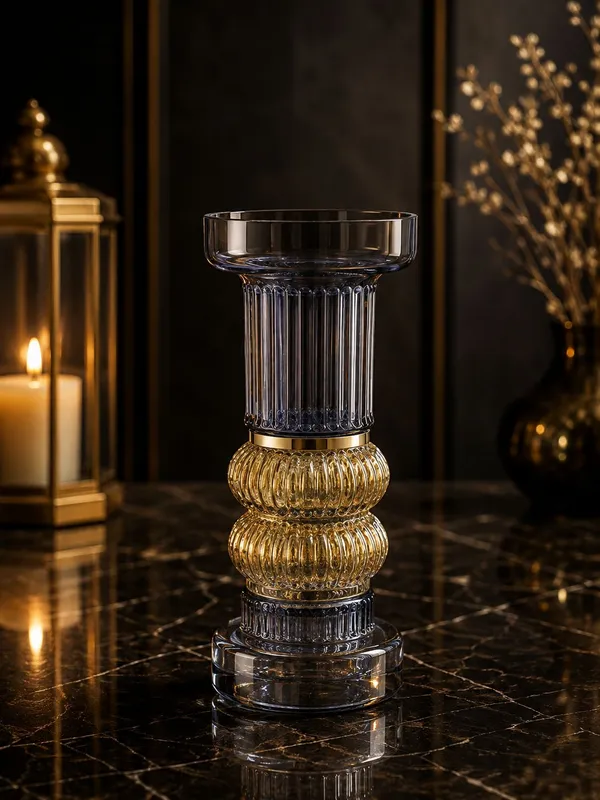 Glass_Art_Deco_Ribbed_Decorative_Vase