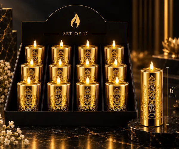 Gold_Decorative_Pattern_Candle_Set_Of_12