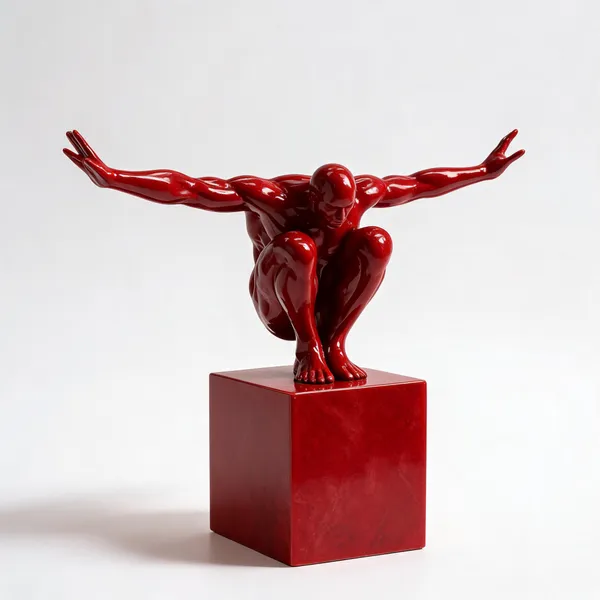 Red_Marble_Dust_X_Resin_Sculpture_For_Home_Decor