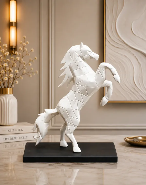 White_&_Black_Marble_Dust_X_Resin_Sculpture_For_Home_Decor