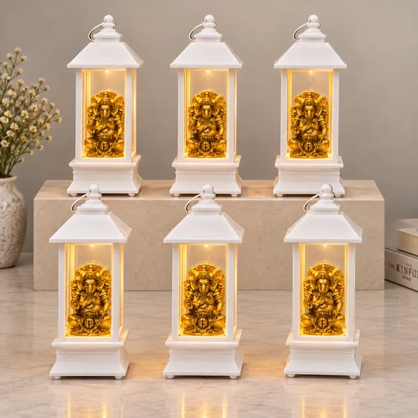 White_Devotional_Ganesha_LED_Lantern
