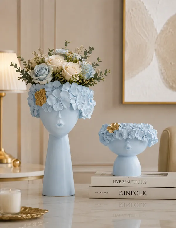 Blue_Marble_Dust_X_Resin_Flower_Vase_For_Home_Decor
