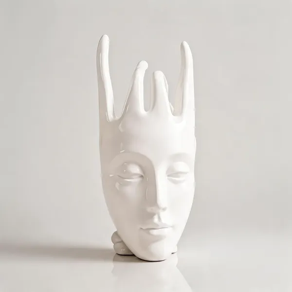 White_Marble_Dust_X_Resin_Sculpture_For_Home_Decor