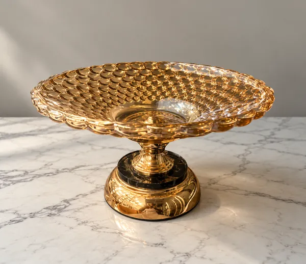 Glass_Decorative_Textured_Pedestal_Fruit_Bowl