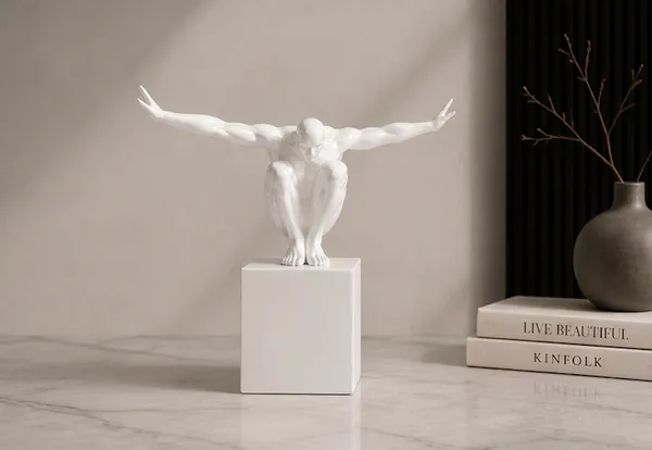 White_Marble_Dust_X_Resin_Sculpture_For_Home_Decor