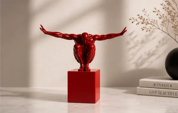 Red_Marble_Dust_X_Resin_Sculpture_For_Home_Decor