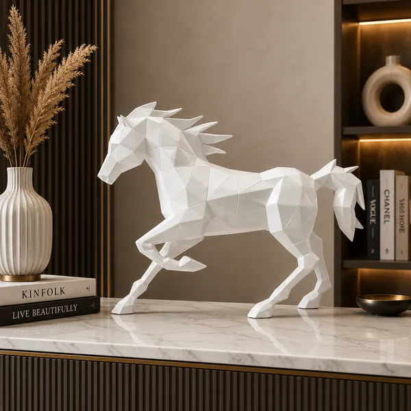 White_Marble_Dust_X_Resin_Sculpture_For_Home_Decor