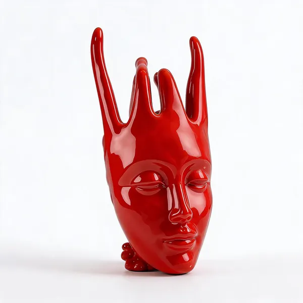 Red_Marble_Dust_X_Resin_Sculpture_For_Home_Decor