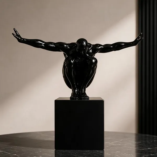 Black_Marble_Dust_X_Resin_Sculpture_For_Home_Decor