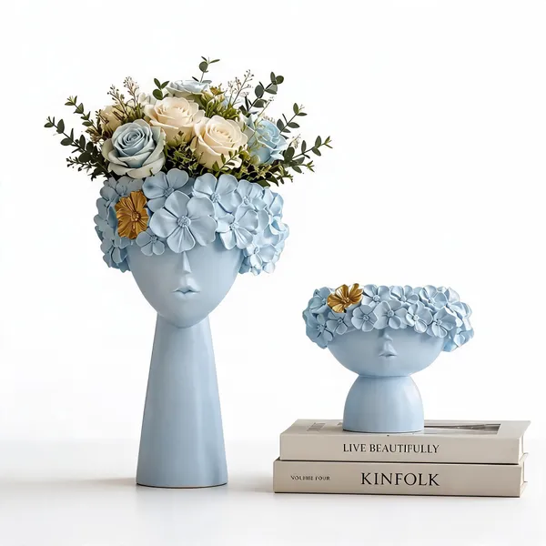 Blue_Marble_Dust_X_Resin_Flower_Vase_For_Home_Decor
