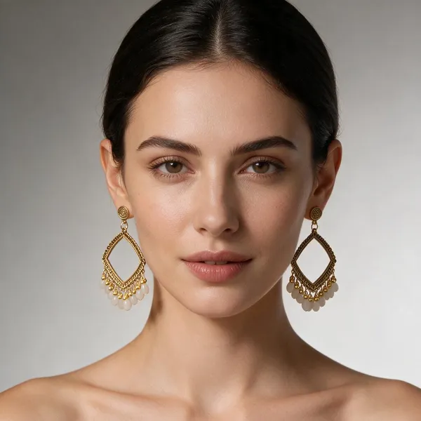 Gold_Tone_Geometric_Beaded_Drop_Earrings_For_Women