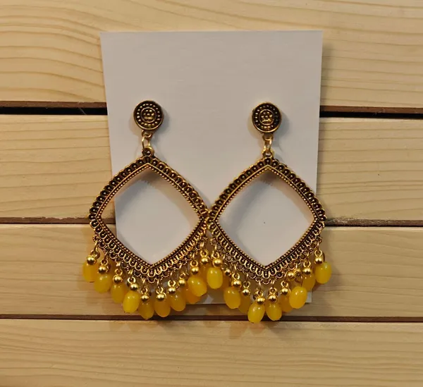 Gold_Tone_Geometric_Beaded_Drop_Earrings_For_Women