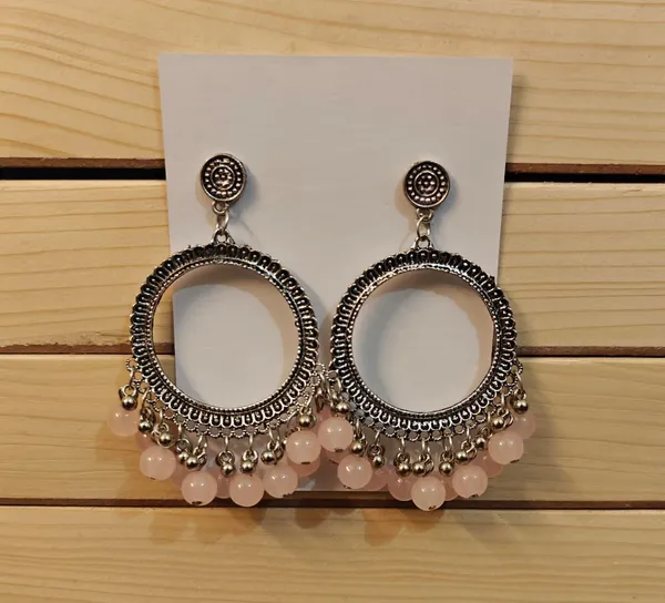 Silver_Oxidized_Circular_Drop_Earrings_For_Women