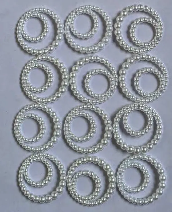 Silver_Tone_Beaded_Double_Layer_Bangle_Set