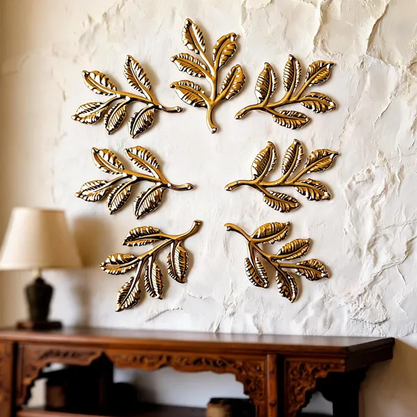 Metallic_Botanical_Leaf_Wall_Decor_Set_Pack_Of_10