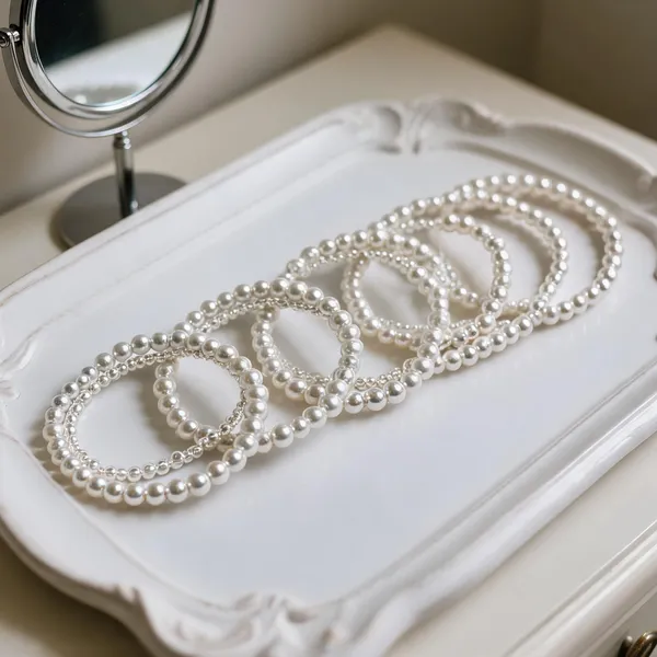 Silver_Tone_Beaded_Double_Layer_Bangle_Set