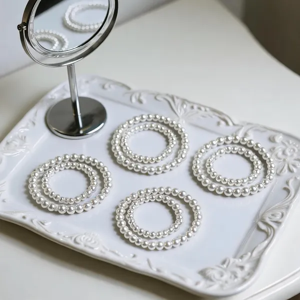 Silver_Tone_Beaded_Double_Layer_Bangle_Set