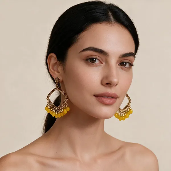 Gold_Tone_Geometric_Beaded_Drop_Earrings_For_Women