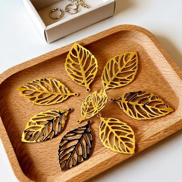 Gold_Leaf_Shaped_Metal_Charms_For_Jewellery_Making