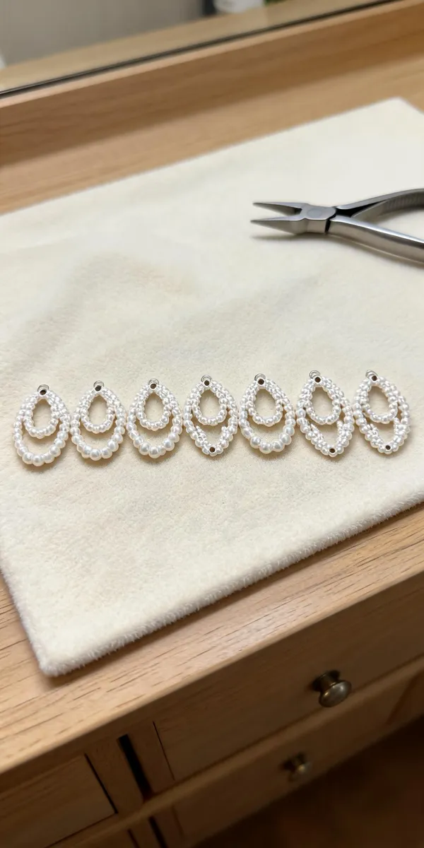 White_Pearl_Beaded_Teardrop_Charms_For_Jewellery_Making