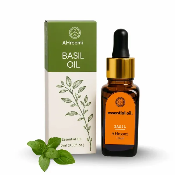 AHroomi_Basil_Essential_Oil_|_Pure,_Steam-Distilled_|_Respiratory_Support_&_Aromatherapy,_Food_Grade